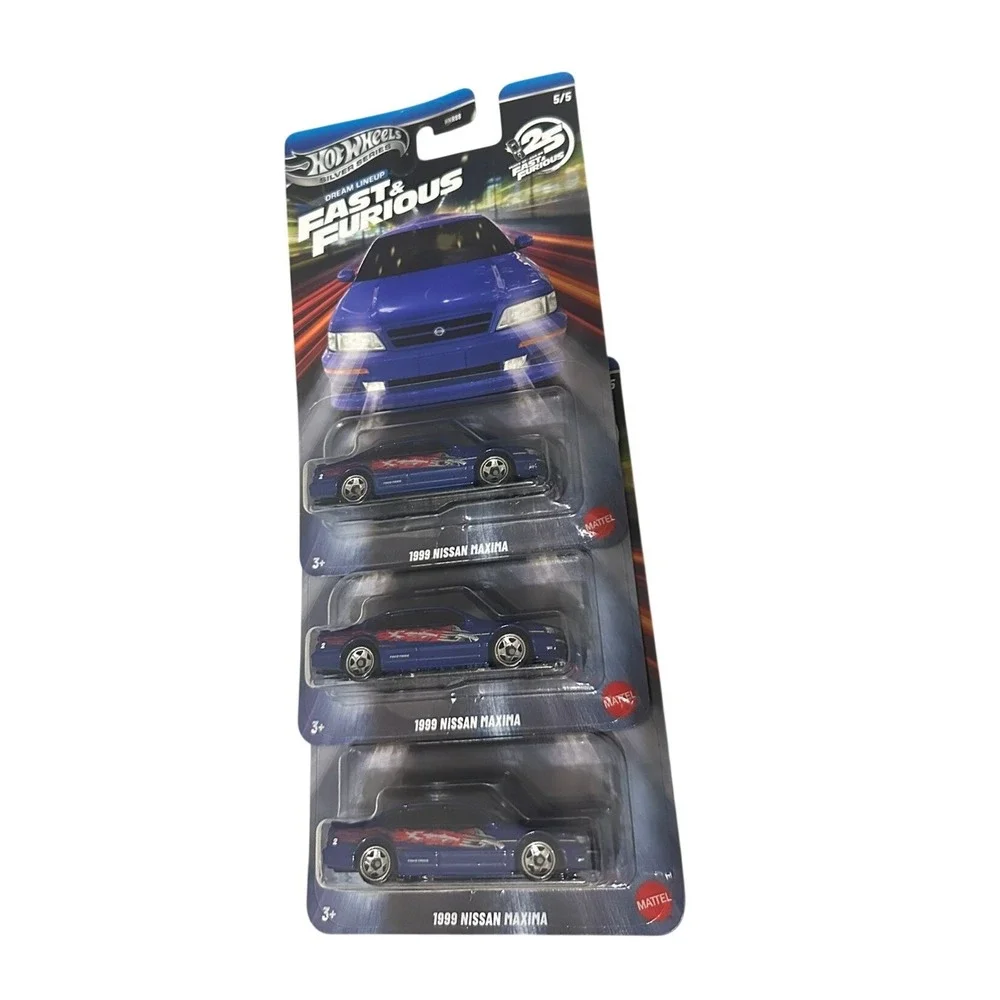 Hot Wheels Fast &‎ Furious 1999 Nissan Maxima Silver Series Lot of 3 HNR88 5/5